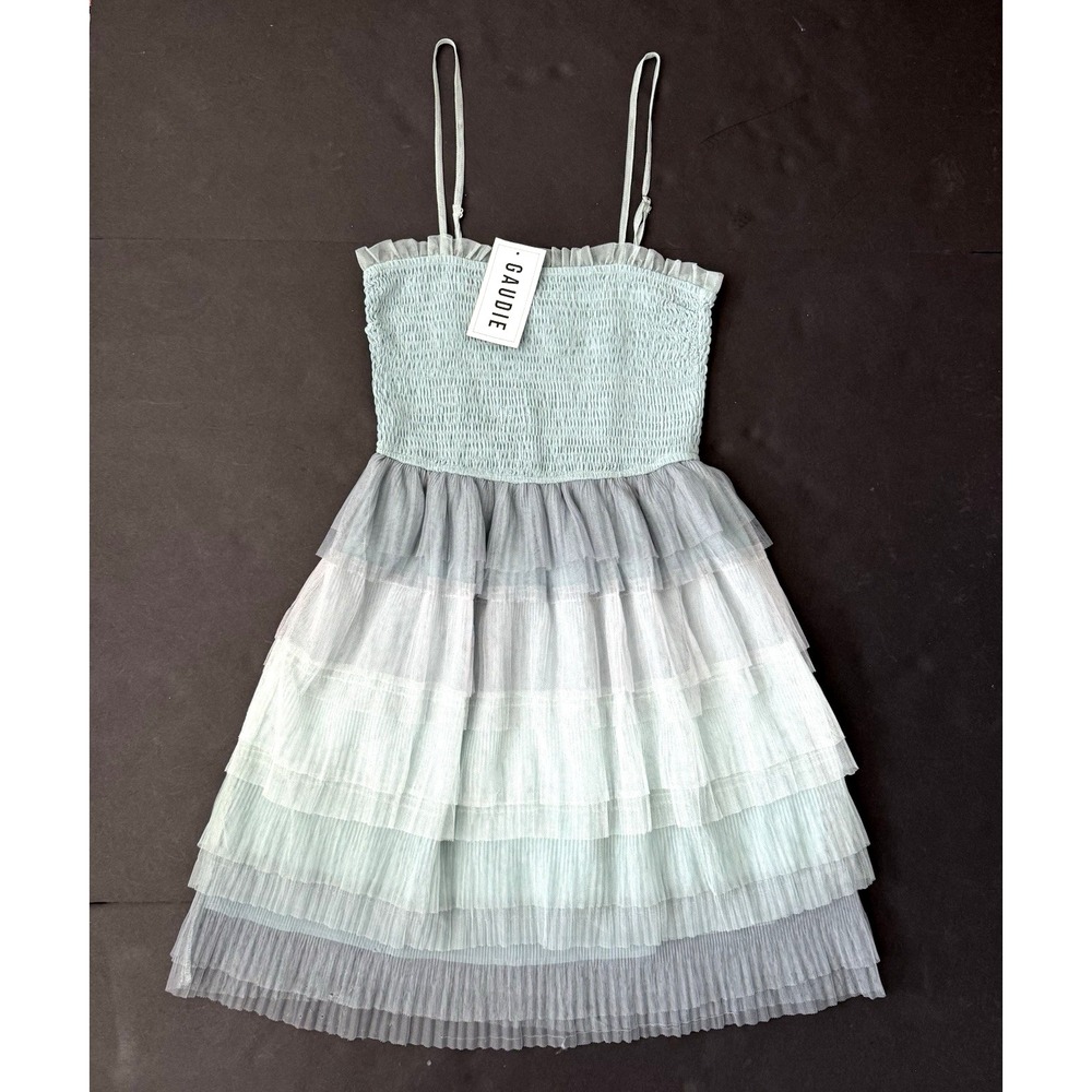 New Fairy Dress Women S 4 Gaudie Tulle Ruffle Layer Party Short Hoco Gray Green